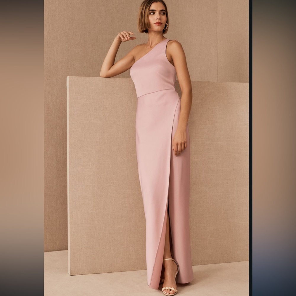Dusty Rose BHLDN Dylan Satin Maxi Dress